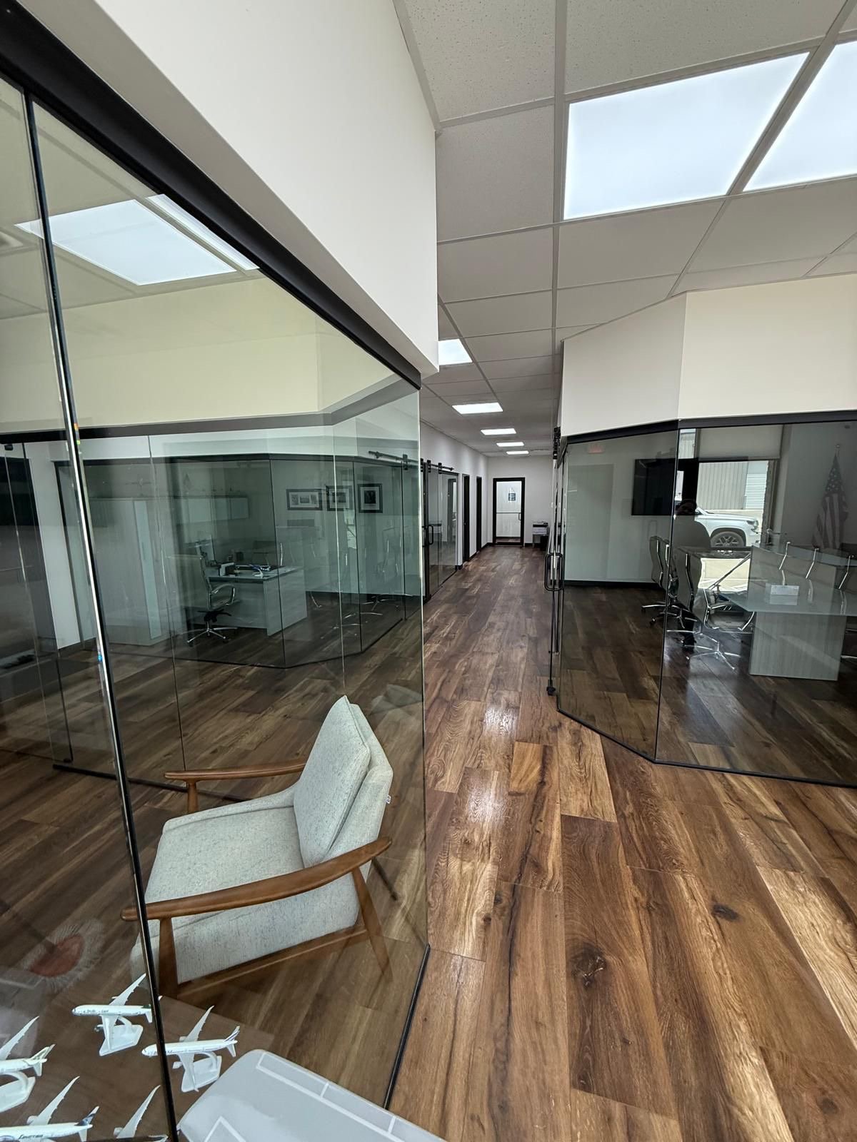 Clean and productive office environment with attention to detail